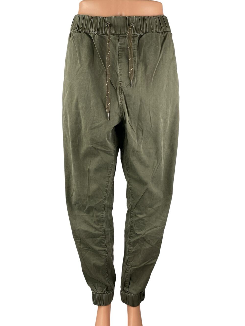 LRG Women's Green High Waisted Carrot Tapered Jogger Trousers Pants Size 34